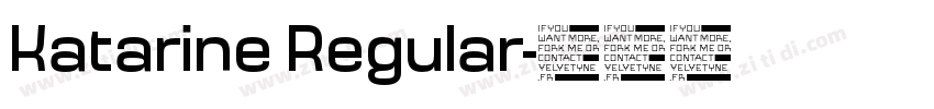 Katarine Regular字体转换